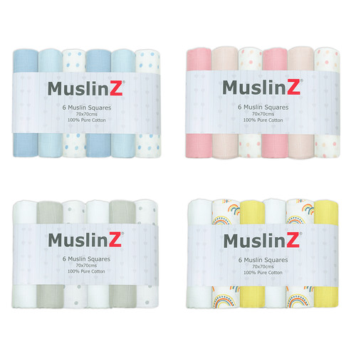 Muslinz 6pk baby - 6pk, muslin