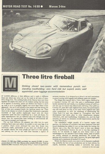 Marcos litre original - 3-litre,