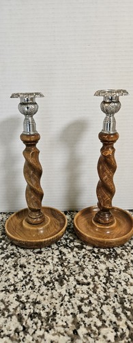 Antique pair english barley - antique,