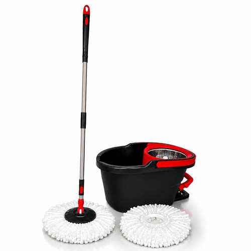 Deluxe spin mop and bucket - mop,