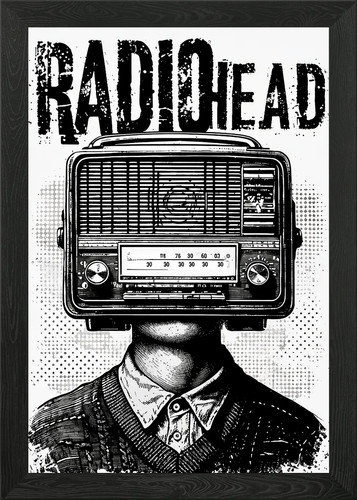Radiohead radio head framed - head,