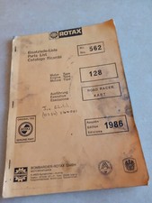 bombardier Rotax 128 parts list 1986 No. 562 - Road Racer, Kart Racer