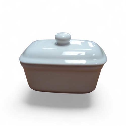 White ceramic butter - white,