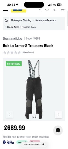 Rukka arma trousers 62 - rukka,