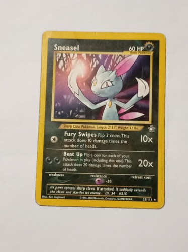 Pokemon card sneasel - card,