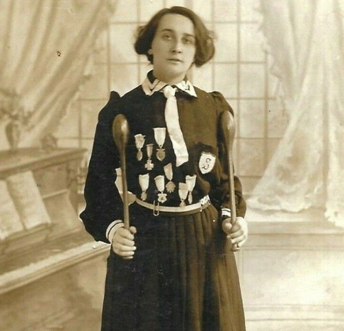 Real photo postcard - real, woman