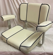 White Captains Helm Seat