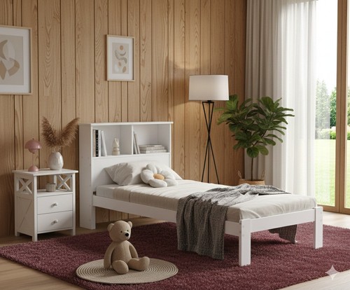 Easton single bed frame - single, solid