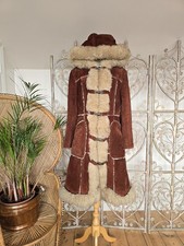 Vintage suede sheepskin fur