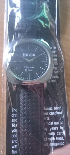 Eiger black dial silver tone