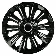 Set of 15'' Wheel trims for Combo Van Astra Corsa 4x15'' - BLACK  badges