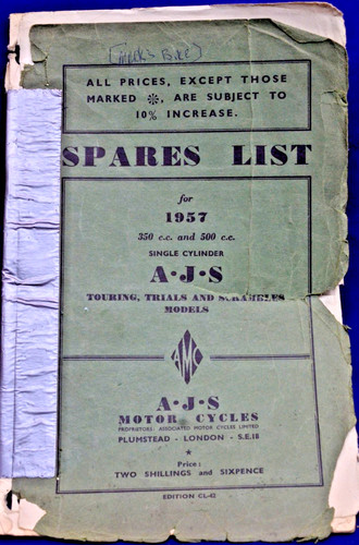 Original 1957 ajs - 1957, list