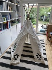 Hand printed Cotton Canvas Kids Teepee tent/playtent
