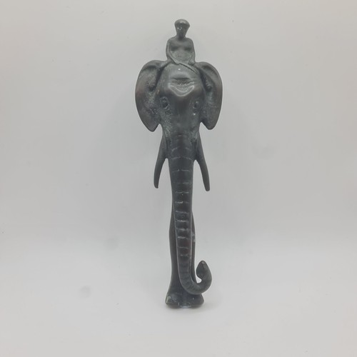 Vintage brass elephant door - vintage,