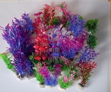 21x Aquarium Artificial Plant Decorations,  in var colours. Any water type