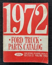 1972 Ford Truck Parts Catalog