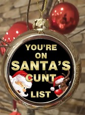 RUDE santa list  christmas