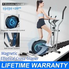 Cross Trainer Elliptical Machine Exercise Bike Adjustable with LCD Monitor