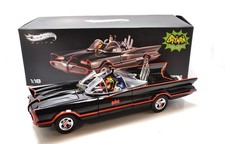 Mattel Hotwheels 1:18 Elite Batman Classic Tv Series Batmobile With Batman And R