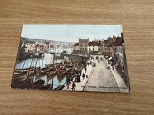 Postcard - Harbour & Drawbridge Whitby Yorkshire England posted 1906