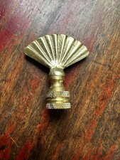 Vintage Brass Fan Lamp Finial