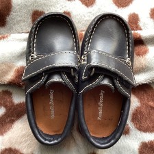 Russell & Bromley Kids ~ Dk Navy Leather Deck-Style Shoes [ 22 ] Unworn