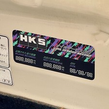 HKS JDM Oil Service Reminder Sticker Honda Type R K20A F22 Nissan Mugen Spoon