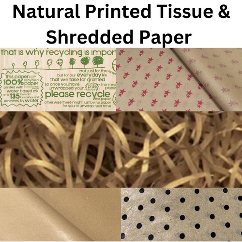Tissue paper natural - paper, coloured
