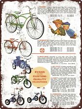 1958 Evans Colson Pedal Car Moto Trike Firebird Bike Metal Sign 9x12" 60726