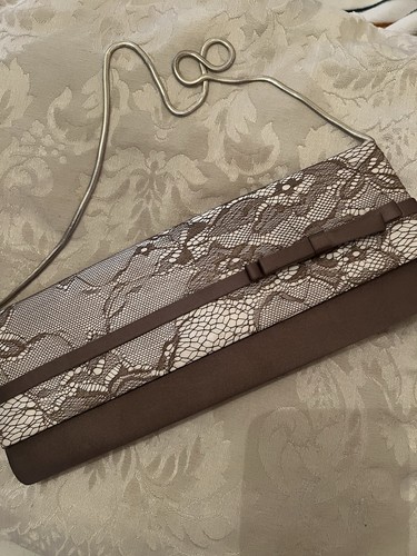 Clutch bag with chained strap - bag,