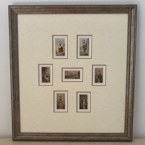 Framed vintage collection of - framed,