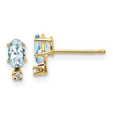 14k Diamond and 5x3 Oval