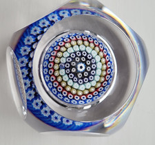 Rare Vintage  1975 Whitefriars Glass Millefiori Cane Paperweight