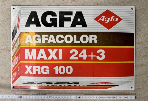 Old enamel sign agfacolor - old, maxi