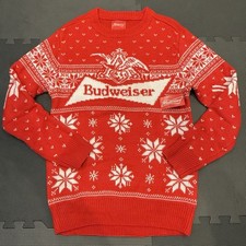 NEW Budweiser Sweater Red