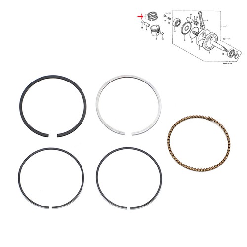 Piston rings kit for honda - 5x,