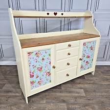 Retro Vintage Shabby Chic Solid Pine Wooden Sideboard Cabinet Kitchen Washstand