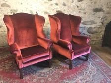 BEAUTIFUL WINGBACK ARMCHAIRS X 2