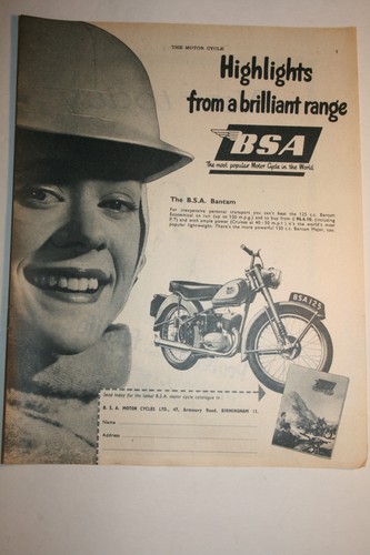 1956 advert for - for, "bsa