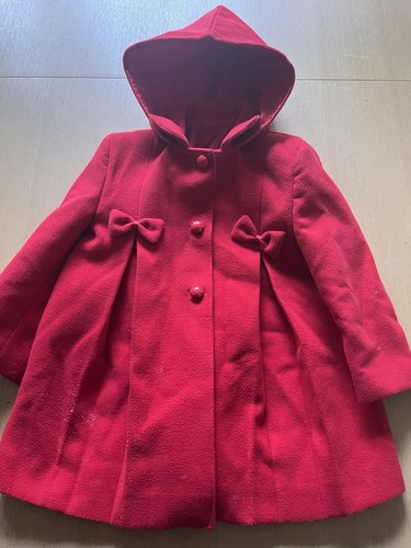 Girls red wool duffle coat - girls',