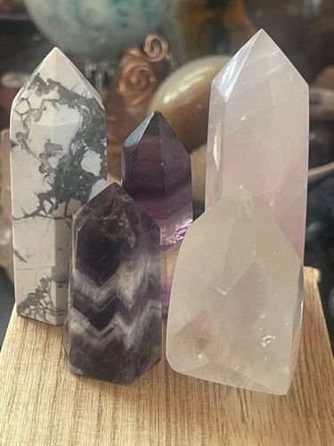 Crystal gemstone tower - gemstone,