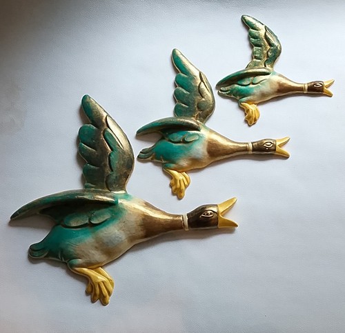 Vintage flying ducks set - 3,