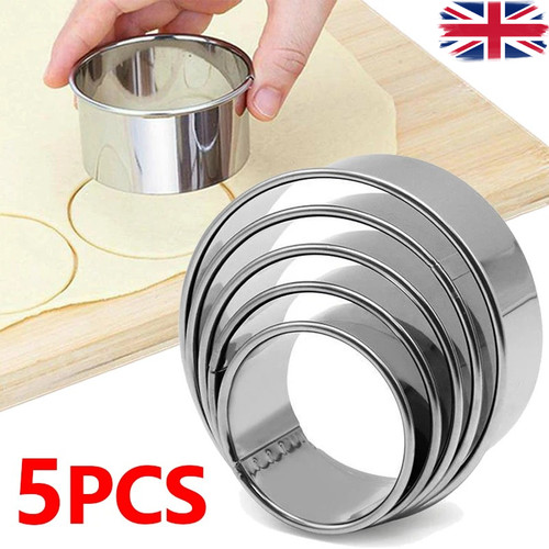 5pc stainless steel round - stainless,
