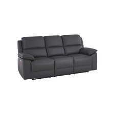 OAK FURNITURELAND GOODWOOD ELECTRIC RECLINER 3 SEATER SOFA IN DARK GREY Delivery