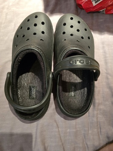 Croc fleece lined - lined, black