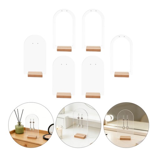 Set wooden acrylic earring - 1,