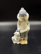 Lladro "Eskimo Boy With Pet"