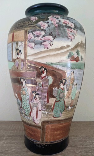 Antique satsuma large vase - antique,