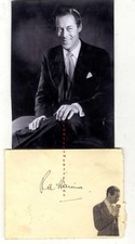 Sir Rex Harrison vintage signed page