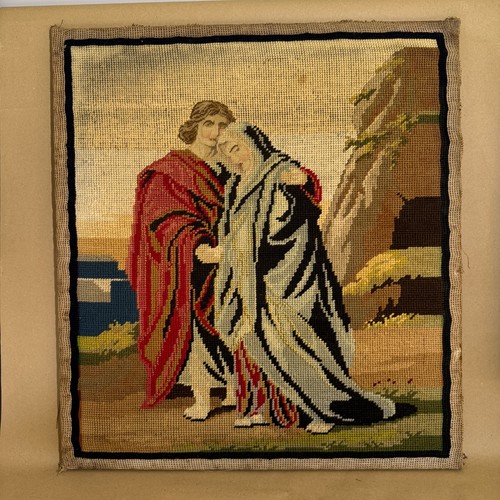 Antique hand stitched wool - hand-stitched,